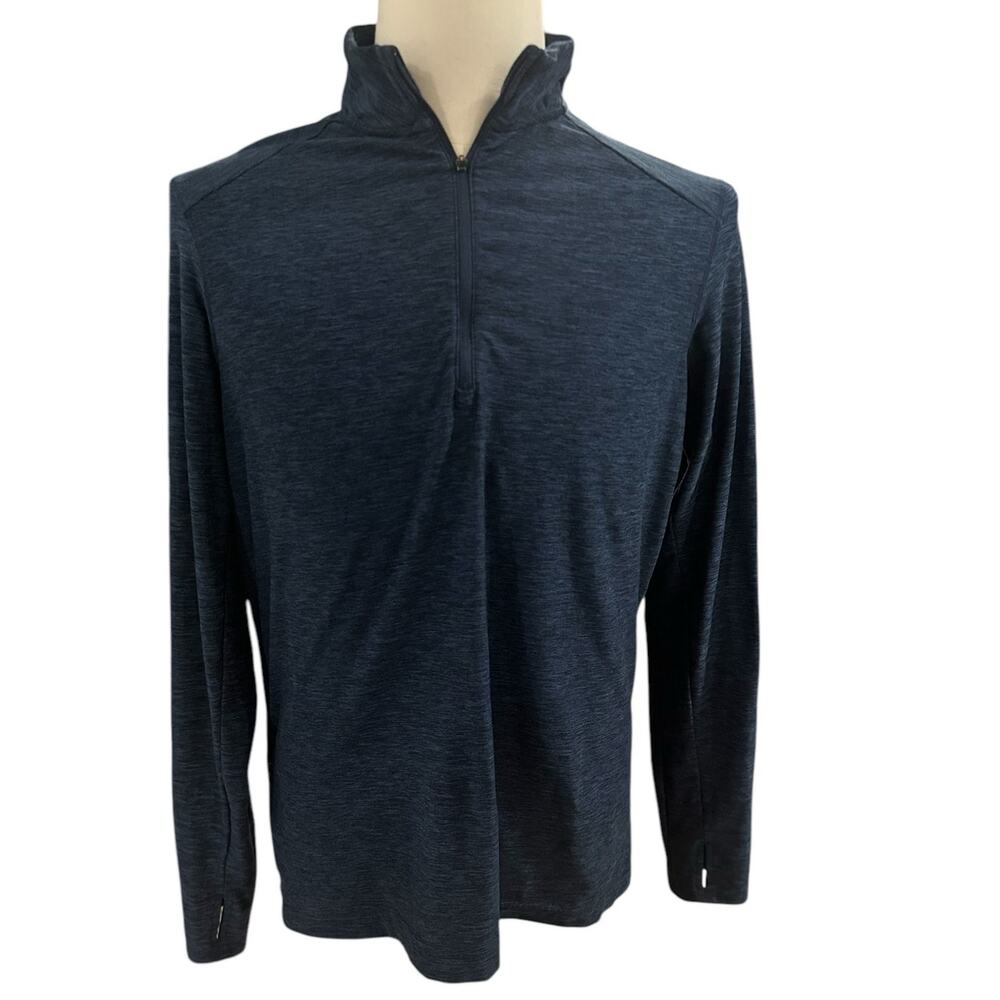 Kyodan Blue 3/4 zip Long Sleeve Pull Over Medium